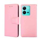 For vivo V25 5G/V25e 5G/X80 Lite Crystal Texture Leather Phone Case(Pink) - 1