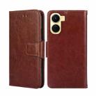 For vivo Y16 4G/Y02s 4G Crystal Texture Leather Phone Case(Brown) - 1