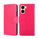 For vivo Y16 4G/Y02s 4G Crystal Texture Leather Phone Case(Rose Red) - 1