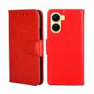 For vivo Y16 4G/Y02s 4G Crystal Texture Leather Phone Case(Red) - 1