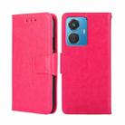 For vivo Y55 4G Crystal Texture Leather Phone Case(Rose Red) - 1