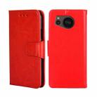 For Sharp Aquos sense7 Plus Crystal Texture Leather Phone Case(Red) - 1