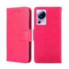 For Xiaomi Civi 2 5G Crystal Texture Leather Phone Case(Rose Red) - 1