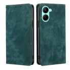 For Realme C33 4G RFID Anti-theft Brush Magnetic Leather Phone Case(Green) - 1