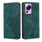 For Xiaomi Civi 2 5G RFID Anti-theft Brush Magnetic Leather Phone Case(Green) - 1