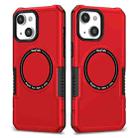 For iPhone 14 MagSafe Shockproof Armor Phone Case(Red) - 1