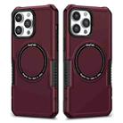 For iPhone 13 Pro MagSafe Shockproof Armor Phone Case(Wine Red) - 1