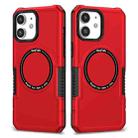 For iPhone 12 MagSafe Shockproof Armor Phone Case(Red) - 1