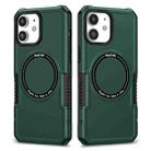 For iPhone 12 MagSafe Shockproof Armor Phone Case(Dark Green) - 1