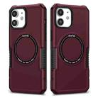 For iPhone 11 MagSafe Shockproof Armor Phone Case(Wine Red) - 1