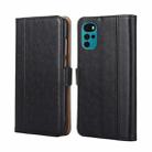 For Motorola Moto G22 Ostrich Texture Flip Leather Phone Case(Black) - 1