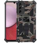 For Samsung Galaxy A14 5G Camouflage Armor Kickstand TPU + PC Magnetic Phone Case(Army Green) - 1
