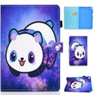 For Galaxy Tab S6 Lite Sewing Thread Horizontal Painted Flat Leather Case with Sleep Function & Pen Cover & Anti Skid Strip & Card Slot & Holder(Starry Panda) - 1