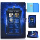 For Galaxy Tab S6 Lite Sewing Thread Horizontal Painted Flat Leather Case with Sleep Function & Pen Cover & Anti Skid Strip & Card Slot & Holder(Police Kiosk) - 1