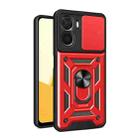 For vivo Y16 4G Sliding Camera Cover Design TPU+PC Phone Case(Red) - 1