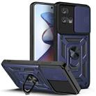 For Motorola Edge 30 Fusion Sliding Camera Cover Design TPU+PC Phone Case(Blue) - 1