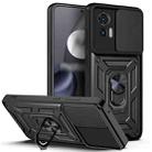 For Motorola Edge 30 Neo Sliding Camera Cover Design TPU+PC Phone Case(Black) - 1