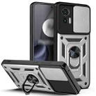 For Motorola Edge 30 Neo Sliding Camera Cover Design TPU+PC Phone Case(Silver) - 1