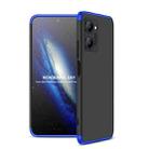 For Realme C33 GKK Three Stage Splicing Full Coverage PC Phone Case(Black Blue) - 1