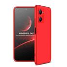 For Realme C33 GKK Three Stage Splicing Full Coverage PC Phone Case(Red) - 1