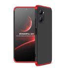 For Realme C33 GKK Three Stage Splicing Full Coverage PC Phone Case(Black Red) - 1