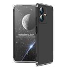 For vivo Y22 / Y22s GKK Three Stage Splicing Full Coverage PC Phone Case(Black Silver) - 1