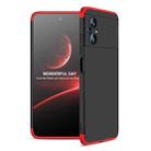For Xiaomi Poco M5 GKK Three Stage Splicing Full Coverage PC Phone Case(Black Red) - 1