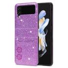 For Samsung Galaxy Z Flip3 5G Star Laser Engraving Folding Phone Case(Purple) - 1