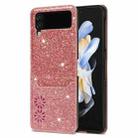 For Samsung Galaxy Z Flip4 Star Laser Engraving Folding Phone Case(Rose Gold) - 1