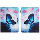 For 10 inch Colored Drawing Horizontal Flip Leather Tablet Case(Blue Butterfly) - 1