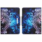 For Amazon Kindle Paperwhite 6 2022 Colored Drawing Horizontal Flip Leather Tablet Case(Blue Leopard) - 1