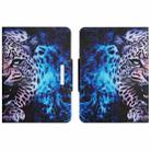 For Amazon Kindle Fire 7 2022 Colored Drawing Horizontal Flip Leather Tablet Case(Blue Leopard) - 1