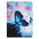 For Amazon Kindle Paperwhite 4 / 3 / 2 / 1 Colored Drawing Horizontal Flip Leather Tablet Case(Blue Butterfly) - 2