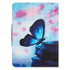 For Amazon Kindle Paperwhite 4 / 3 / 2 / 1 Colored Drawing Horizontal Flip Leather Tablet Case(Blue Butterfly) - 3