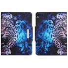 For Huawei MediaPad T3 10 inch Colored Drawing Horizontal Flip Leather Tablet Case(Blue Leopard) - 1