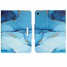 For Samsung Galaxy Tab A7 Lite Colored Drawing Horizontal Flip Leather Tablet Case(Cyan Marble) - 1