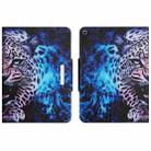 For Samsung Galaxy Tab A 10.1 2019 Colored Drawing Horizontal Flip Leather Tablet Case(Blue Leopard) - 1