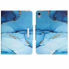 For iPad mini 6 Colored Drawing Horizontal Flip Leather Tablet Case(Cyan Marble) - 1