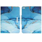 For iPad mini 1 / 2 / 3 / 4 / 5 Colored Drawing Horizontal Flip Leather Tablet Case(Cyan Marble) - 1