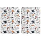 For iPad mini 1 / 2 / 3 / 4 / 5 Colored Drawing Horizontal Flip Leather Tablet Case(Lying Cat) - 1