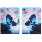 For Samsung Galaxy Tab A8 10.5 2021 Colored Drawing Horizontal Flip Leather Tablet Case(Blue Butterfly) - 1