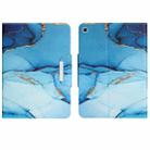 For Samsung Galaxy Tab S6 Lite Colored Drawing Horizontal Flip Leather Tablet Case(Cyan Marble) - 1