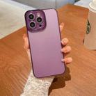 For iPhone 14 Plus Glass Phone Case(Purple) - 1