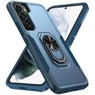 For Samsung Galaxy S23 5G Pioneer Armor PC + TPU Holder Phone Case(Blue) - 1