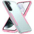 For Samsung Galaxy S23 5G Pioneer Armor PC + TPU Phone Case(Green Pink) - 1