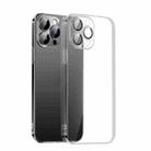 For iPhone 14 Plus Ultra-thin PC Phone Case with Lens Film(Transparent Black) - 1