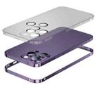 For iPhone 13 2 in 1 Metal Frame Frosted Phone Case with Lens Film(Green) - 4