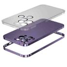 For iPhone 12 Pro 2 in 1 Metal Frame Frosted Phone Case with Lens Film(Gold) - 4