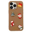 For iPhone 14 Pro Max Christmas Candy Phone Case(Brown) - 1