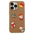 For iPhone 12 mini Christmas Candy Phone Case(Brown) - 1
